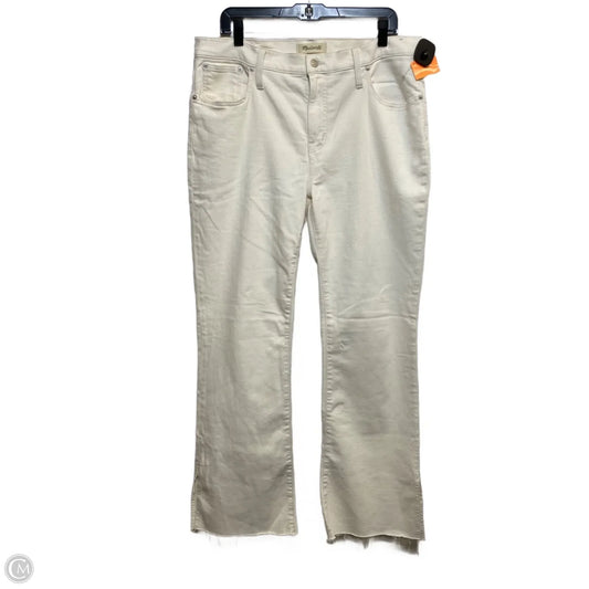 Jeans Boot Cut By Madewell In Cream Denim, Size: 14