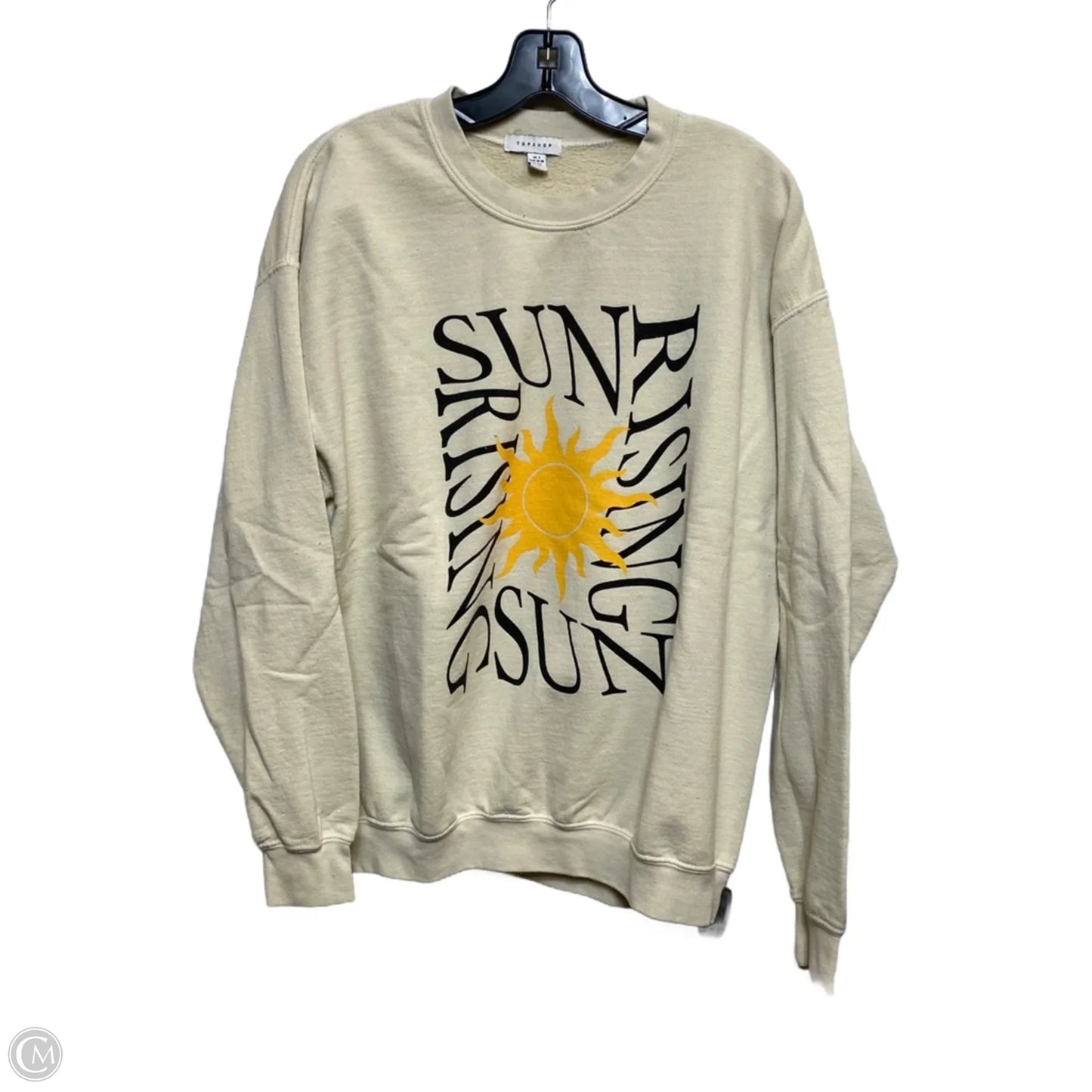 Sweatshirt Crewneck By Top Shop In Cream, Size: S