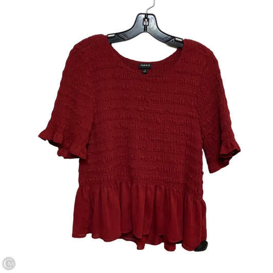 Top Short Sleeve By Torrid In Red, Size: 1x