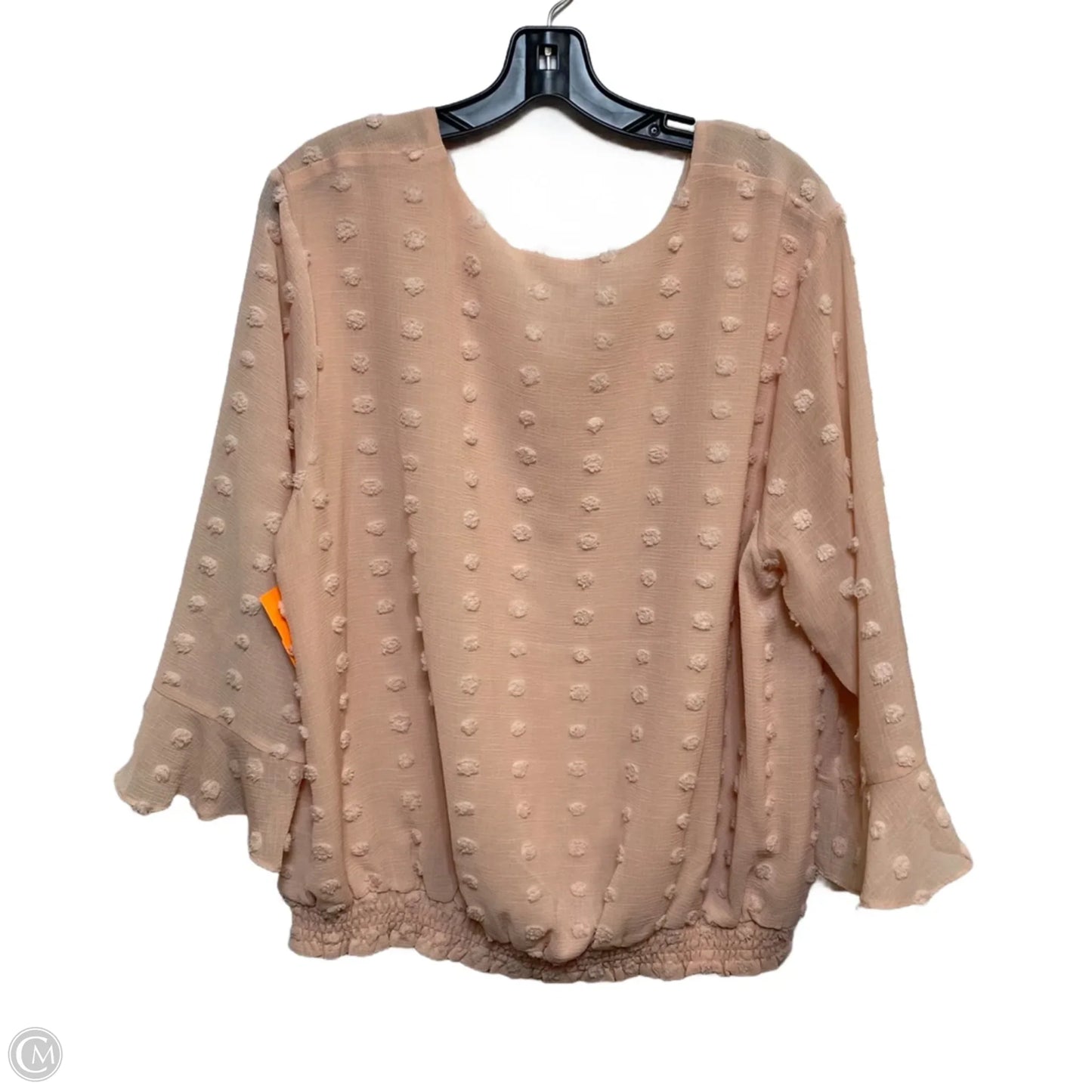 Top Long Sleeve By Cato In Pink, Size: 1x