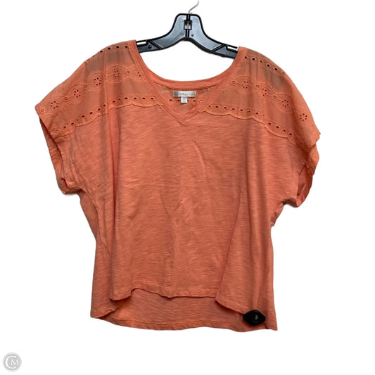Top Short Sleeve By Design History In Orange, Size: Xl