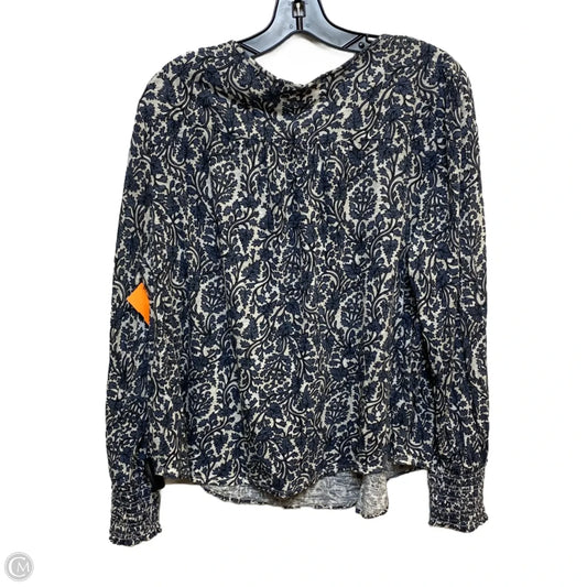 Top Long Sleeve By Lucky Brand In Cream & Grey, Size: Xl