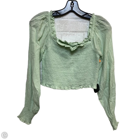 Top Long Sleeve By Aerie In Green, Size: S
