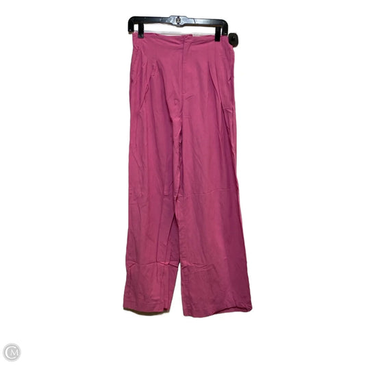 Pants Wide Leg By Zara In Pink, Size: S
