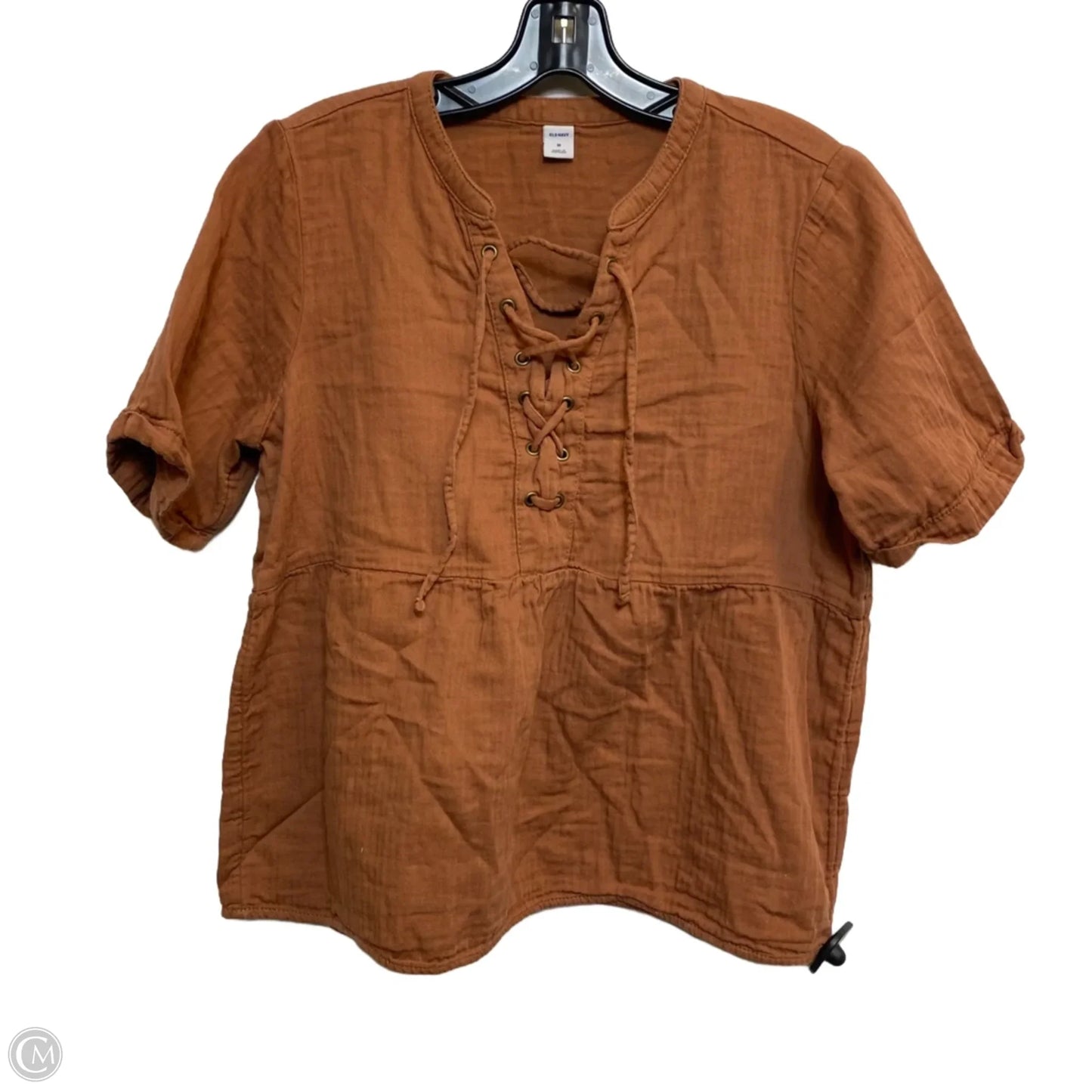 Top Short Sleeve By Old Navy In Brown, Size: M