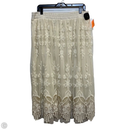 Skirt Maxi By Cal Style In Cream, Size: L