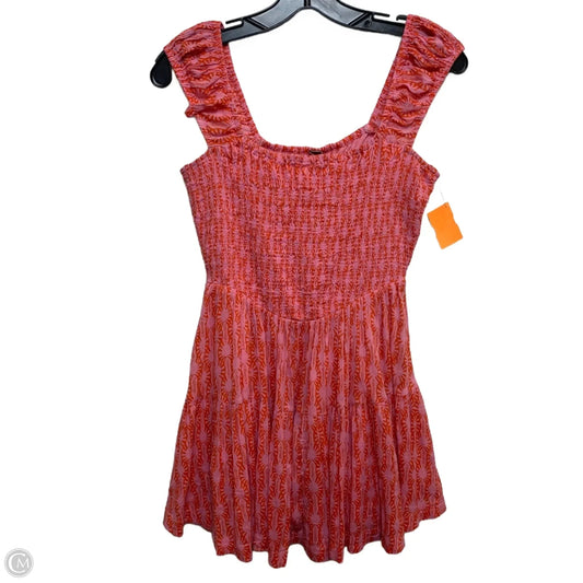 Dress Casual Short By Free People In Orange & Pink, Size: Xs