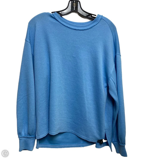 Top Long Sleeve By Versona In Blue, Size: S