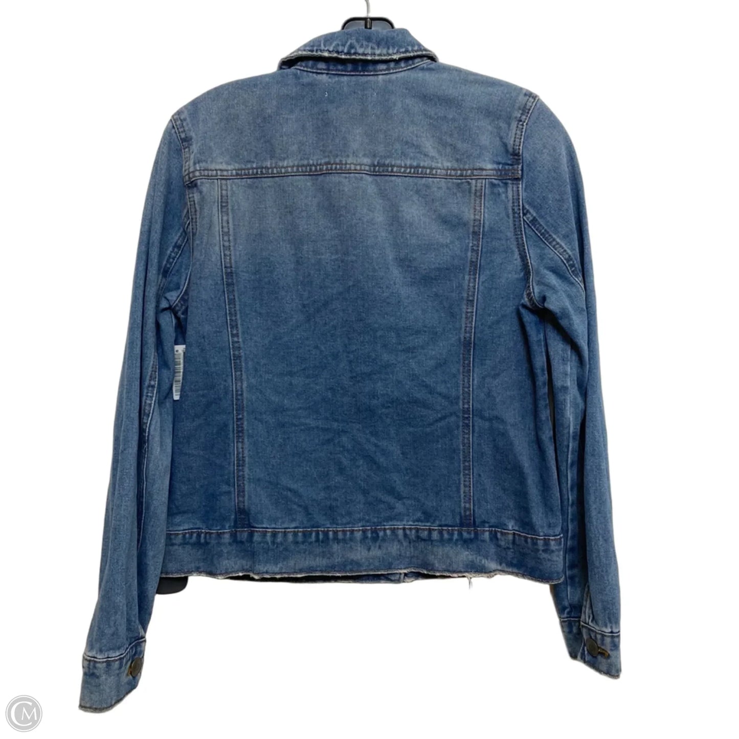 Jacket Denim By Casual Designs In Blue Denim, Size: S