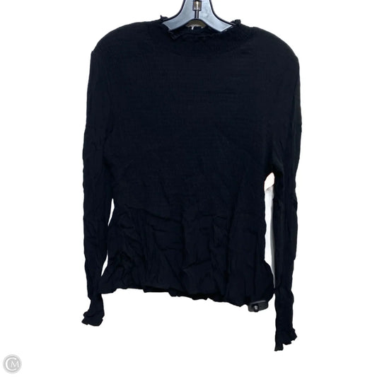 Top Long Sleeve By Karlie In Black, Size: L