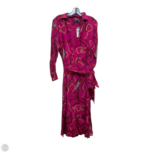 Dress Casual Midi By Lauren By Ralph Lauren In Pink, Size: Xs
