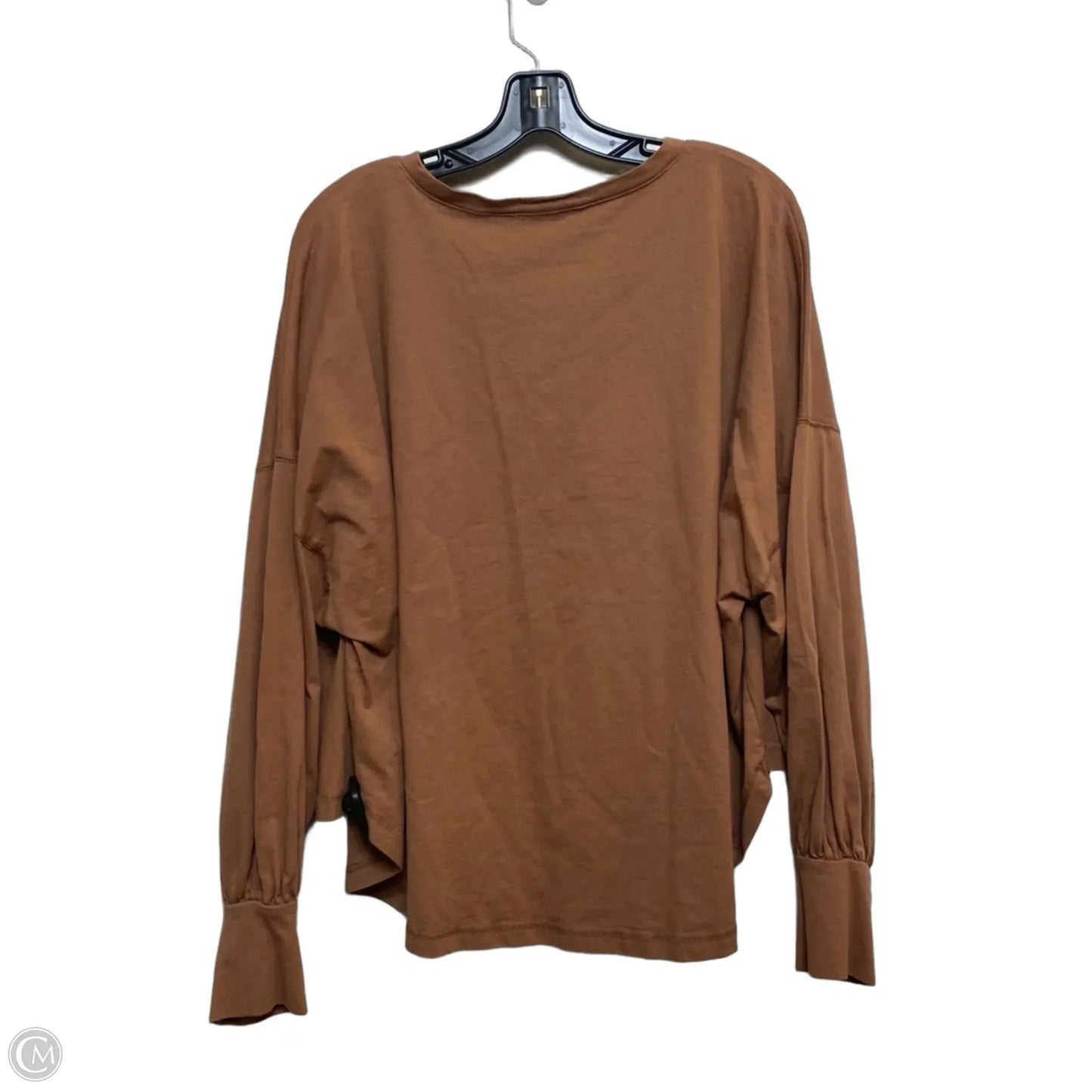 Top Long Sleeve By Easel In Brown, Size: 1x