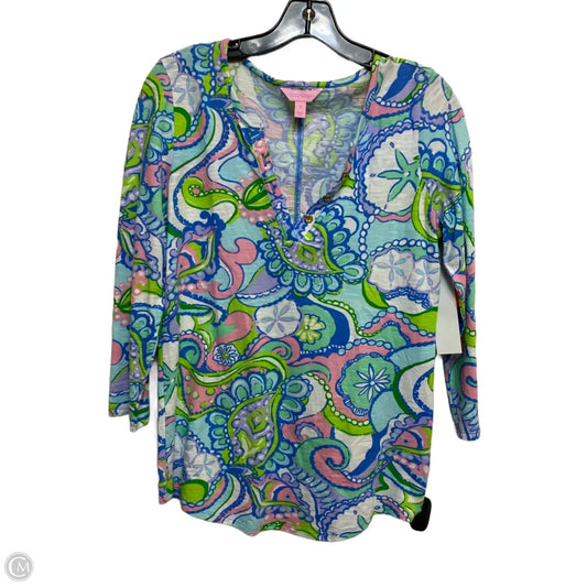 Top Long Sleeve Designer By Lilly Pulitzer In Multi-colored, Size: M