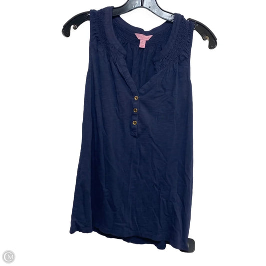 Top Sleeveless Designer By Lilly Pulitzer In Navy, Size: M