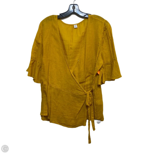 Top Short Sleeve By Old Navy In Yellow, Size: Xl