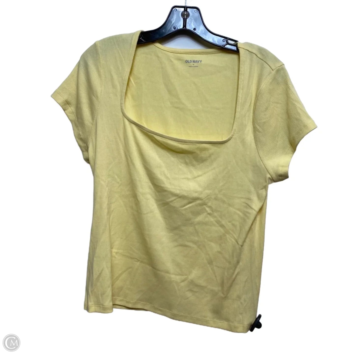 Top Short Sleeve Basic By Old Navy In Yellow, Size: Xl
