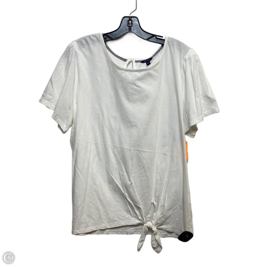 Top Short Sleeve By Nautica In White, Size: Xl