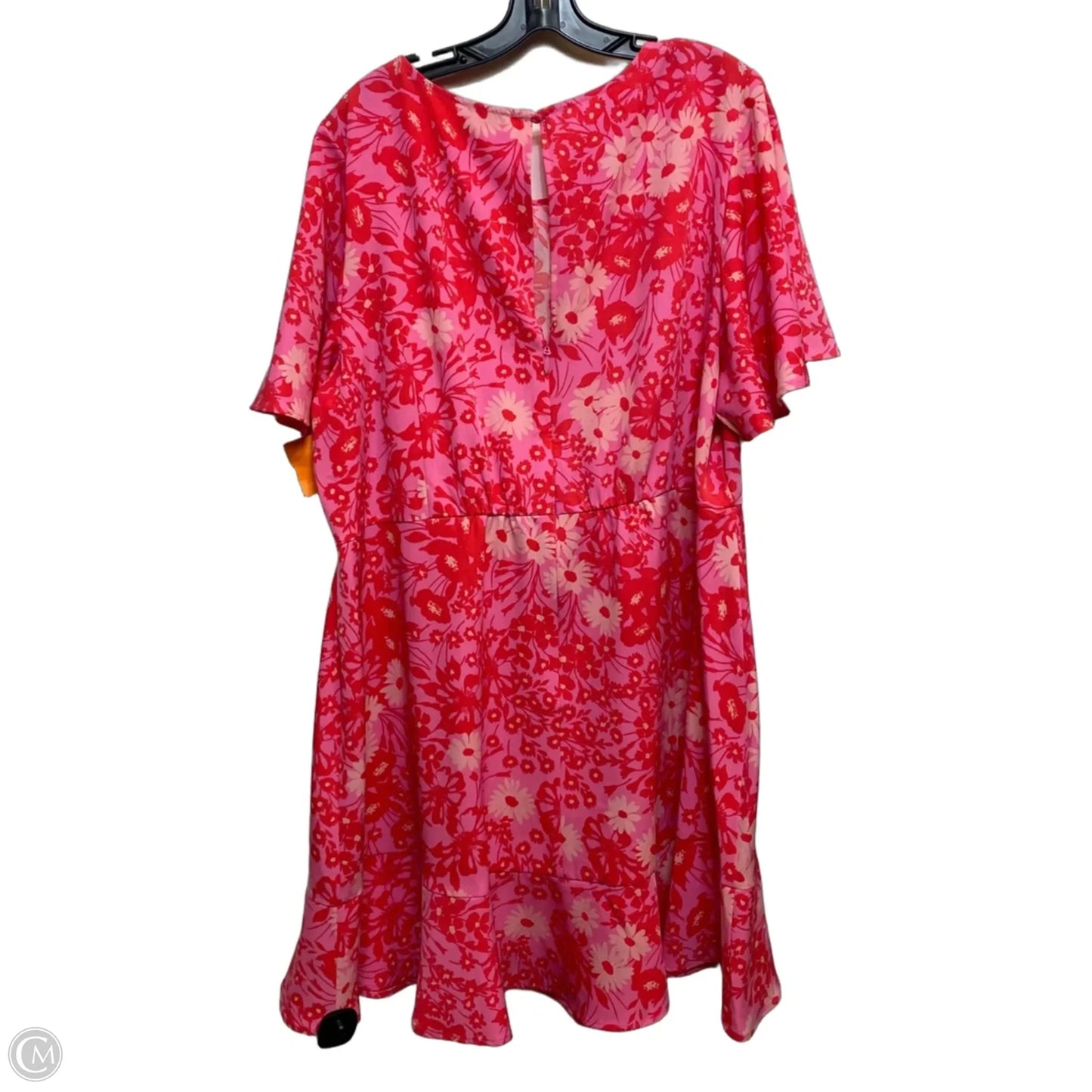 Dress Casual Short By Sugar Lips In Pink & Red, Size: 3x
