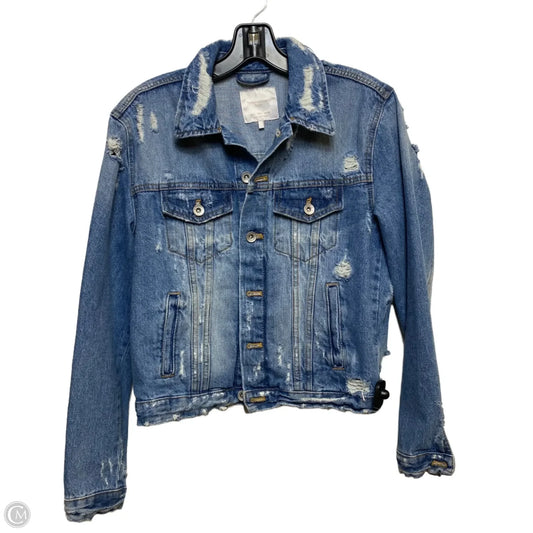 Jacket Denim By Zara In Blue Denim, Size: L