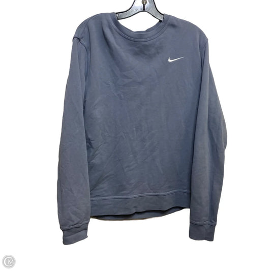 Athletic Sweatshirt Crewneck By Nike Apparel In Blue, Size: L