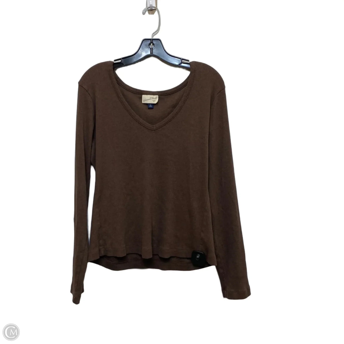 Top Long Sleeve Basic By Universal Thread In Brown, Size: Xxl