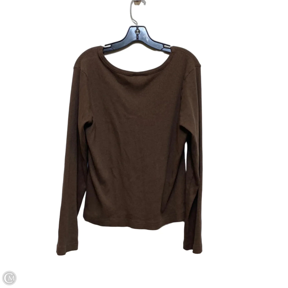 Top Long Sleeve Basic By Universal Thread In Brown, Size: Xxl