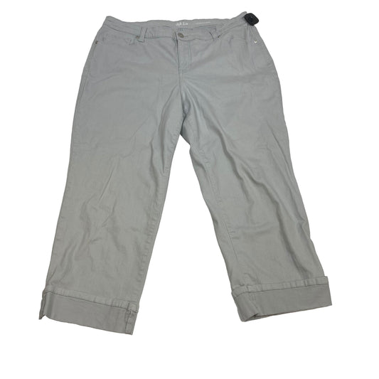 Grey Pants Cropped Style And Company, Size 16