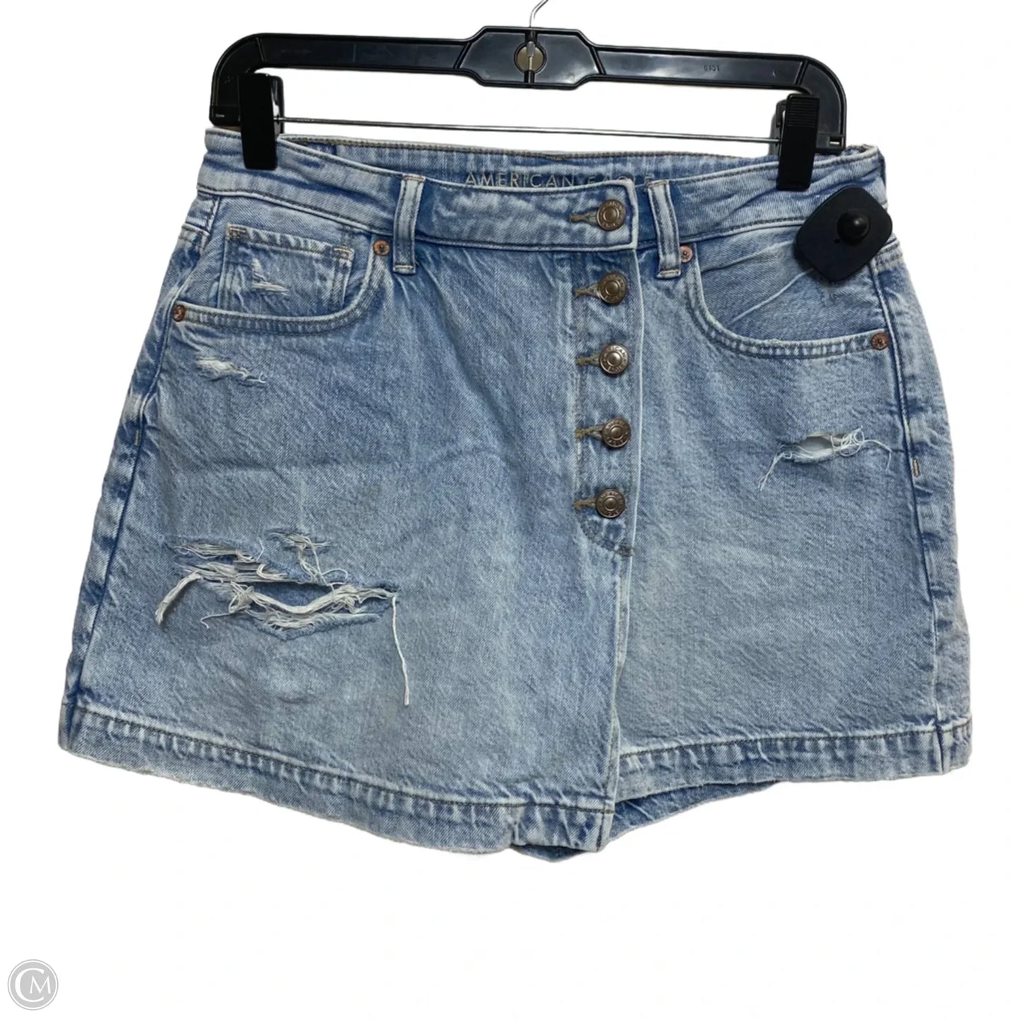Skort By American Eagle In Blue Denim, Size: M