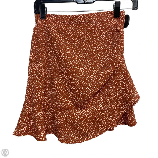 Skirt Mini & Short By Altard State In Orange & White, Size: Xs