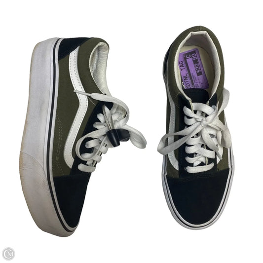 Shoes Sneakers By Vans In Black & Green, Size: 7
