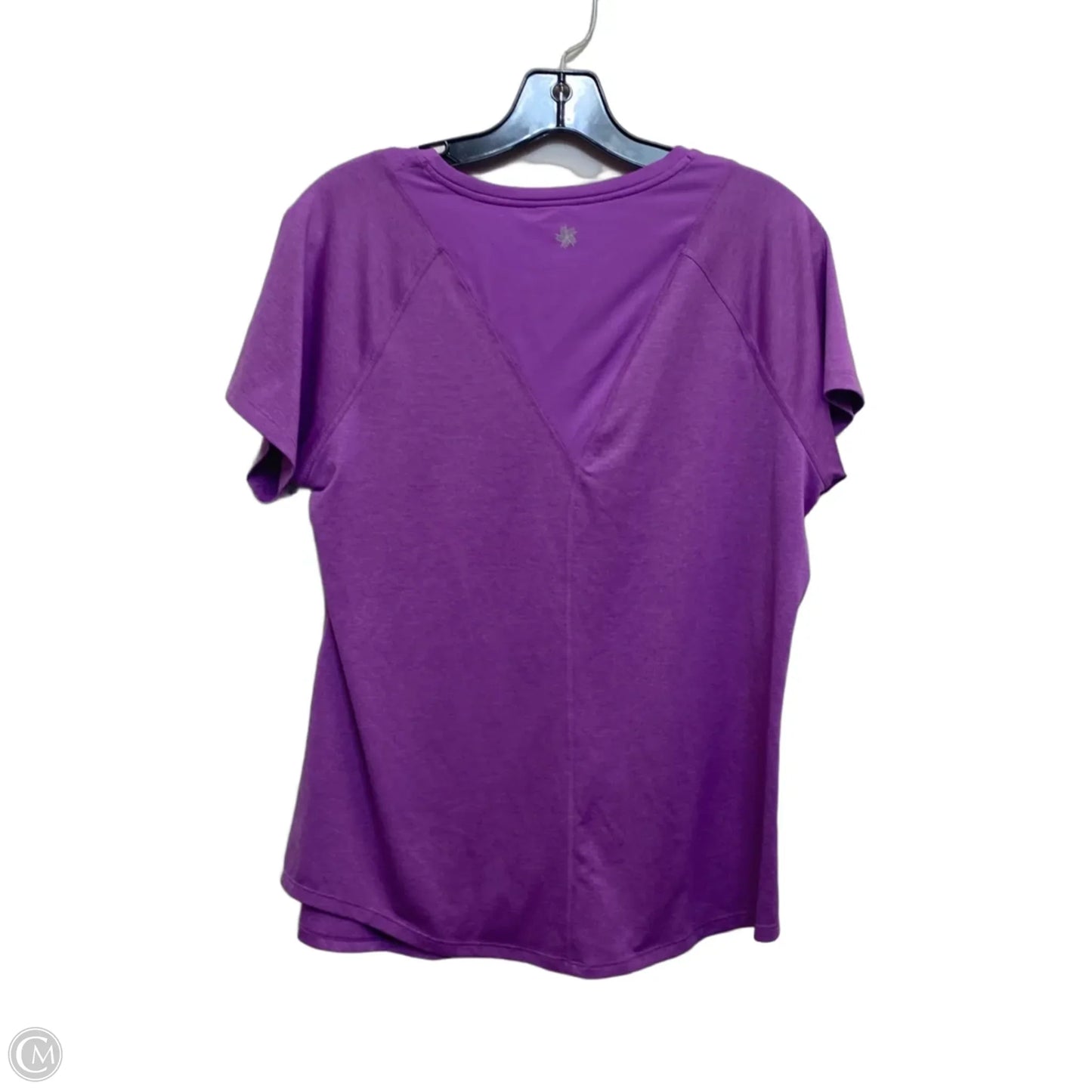 Athletic Top Short Sleeve By Tek Gear In Purple, Size: L