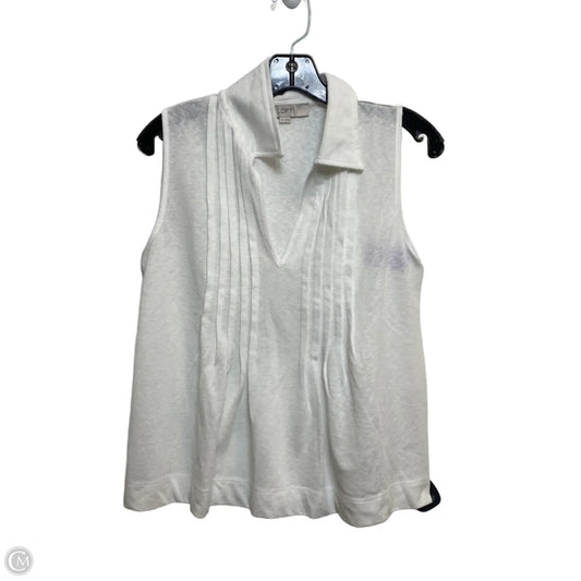 Top Sleeveless By Loft In White, Size: Xs
