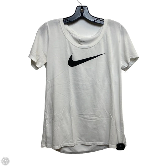 Athletic Top Short Sleeve By Nike Apparel In White, Size: M