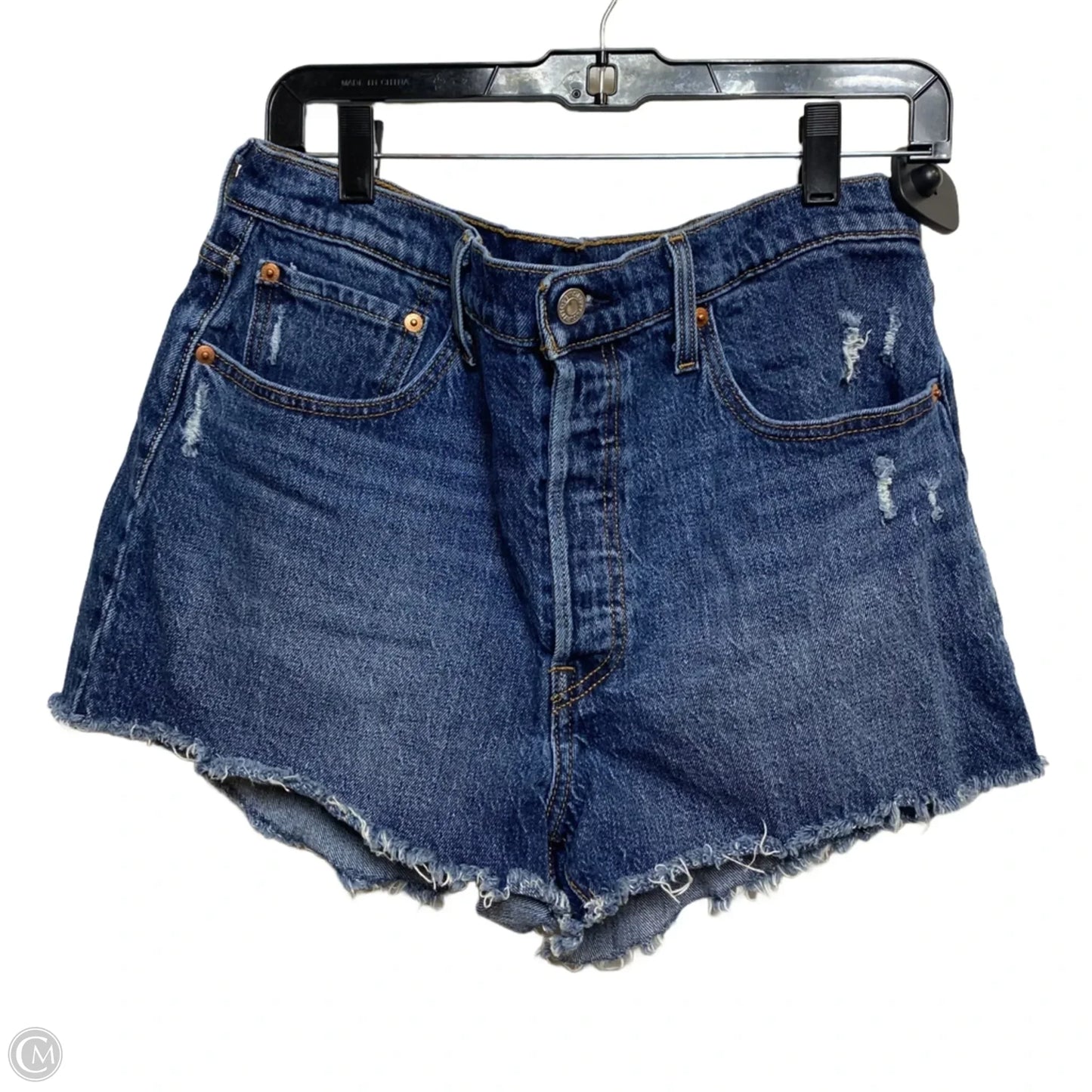 Shorts By Levis In Blue Denim, Size: 14