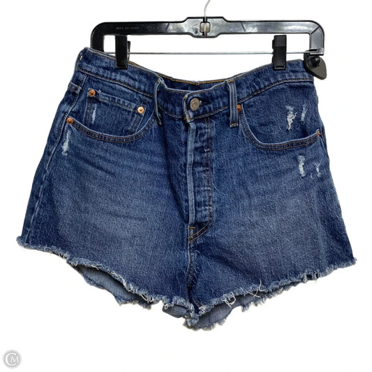 Shorts By Levis In Blue Denim, Size: 14