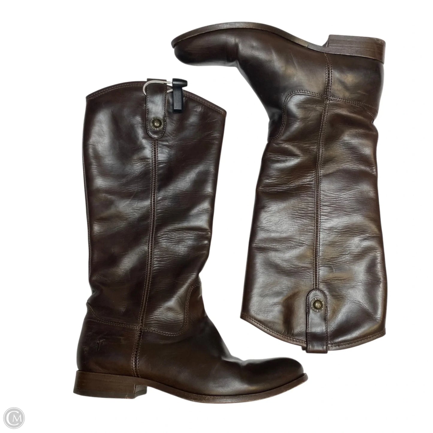 Boots Designer By Frye In Brown, Size: 9.5