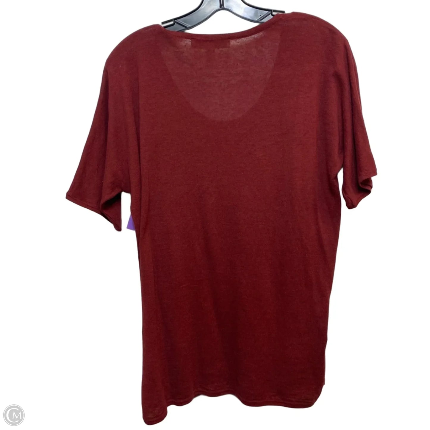 Top Short Sleeve By Loft In Red, Size: M