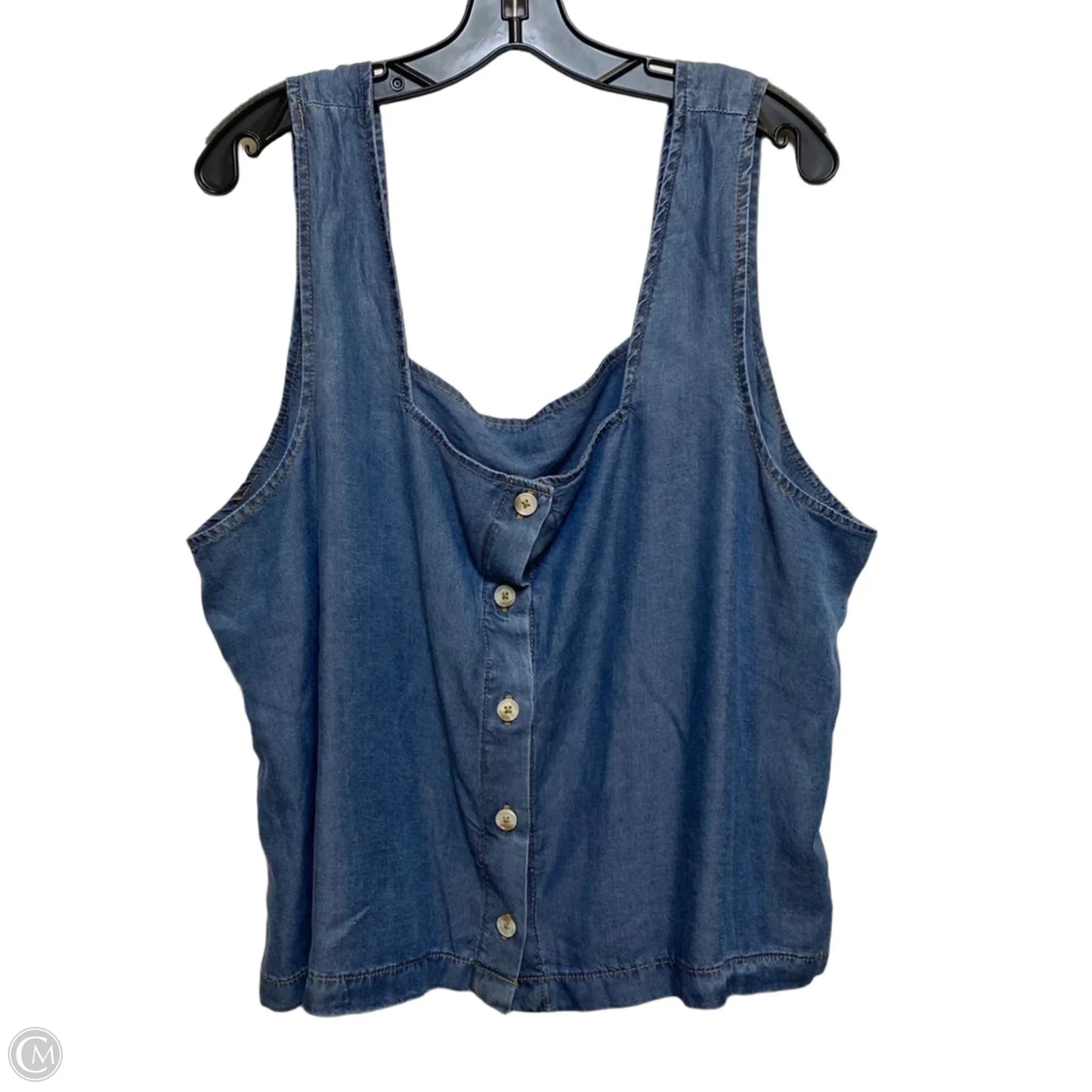 Top Sleeveless By Torrid In Blue Denim, Size: 3x