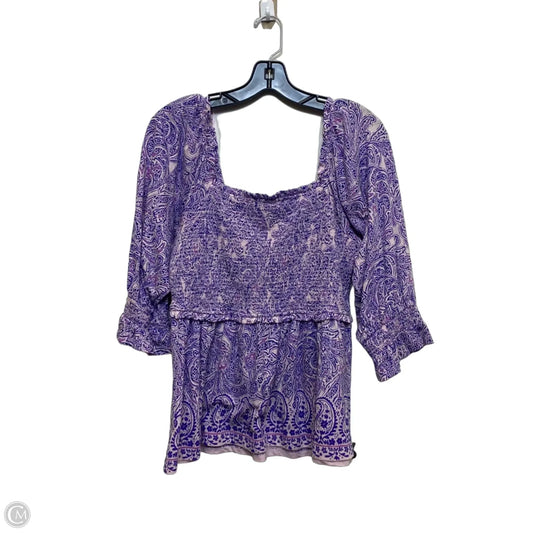 Top Long Sleeve By Crown And Ivy In Purple, Size: L