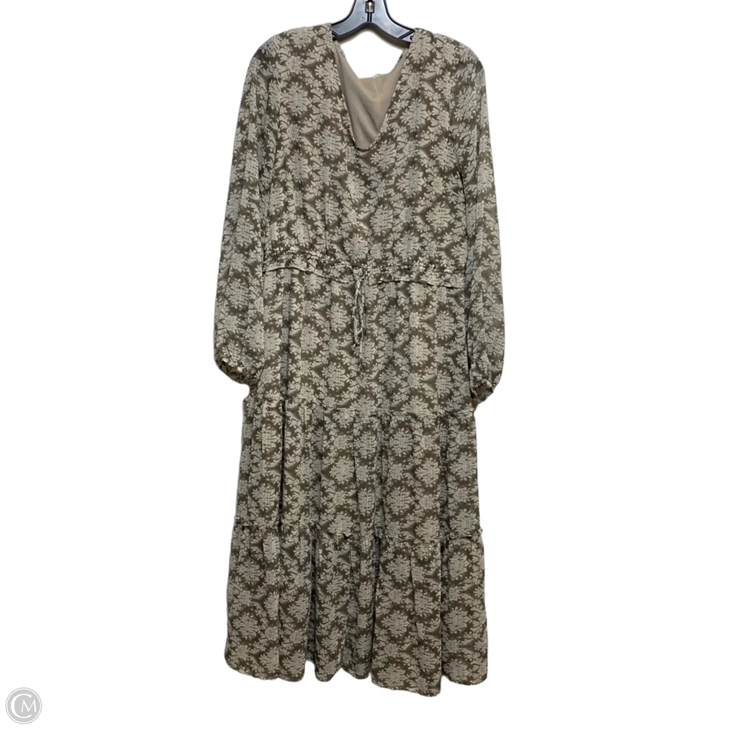 Dress Casual Maxi By Rokoko In Brown & Cream, Size: Xl