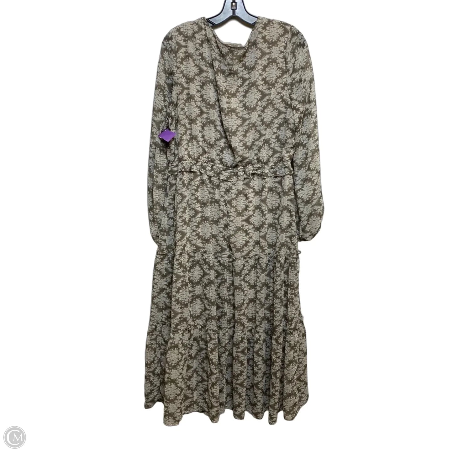 Dress Casual Maxi By Rokoko In Brown & Cream, Size: Xl