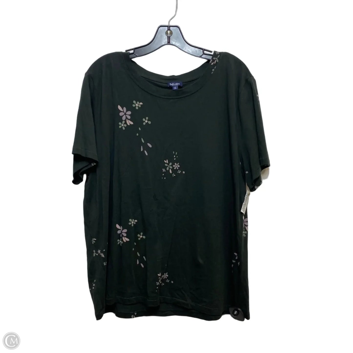 Top Short Sleeve Basic By Splendid In Green, Size: Xxl