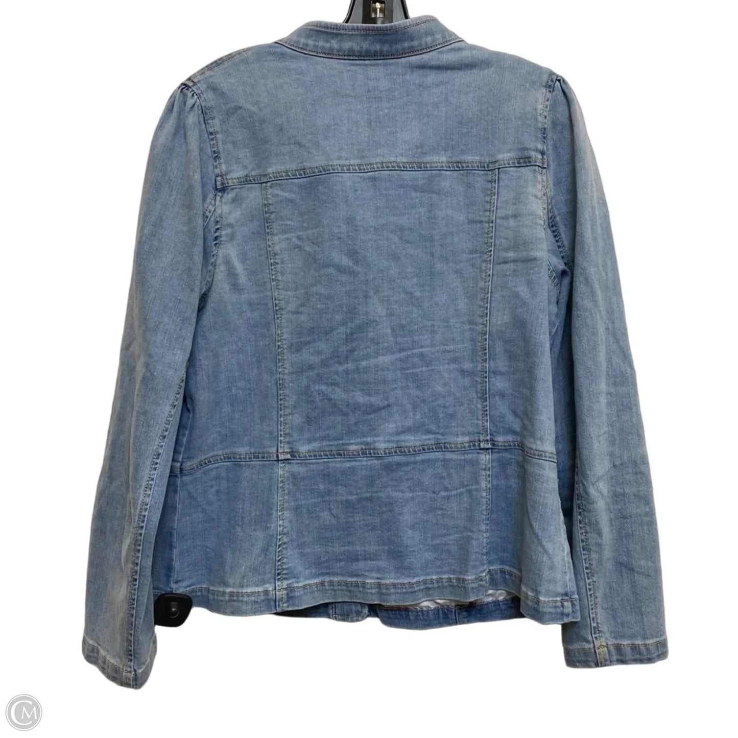 Jacket Denim By Talbots In Blue Denim, Size: L