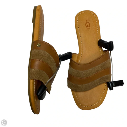 Sandals Designer By Ugg In Brown, Size: 8