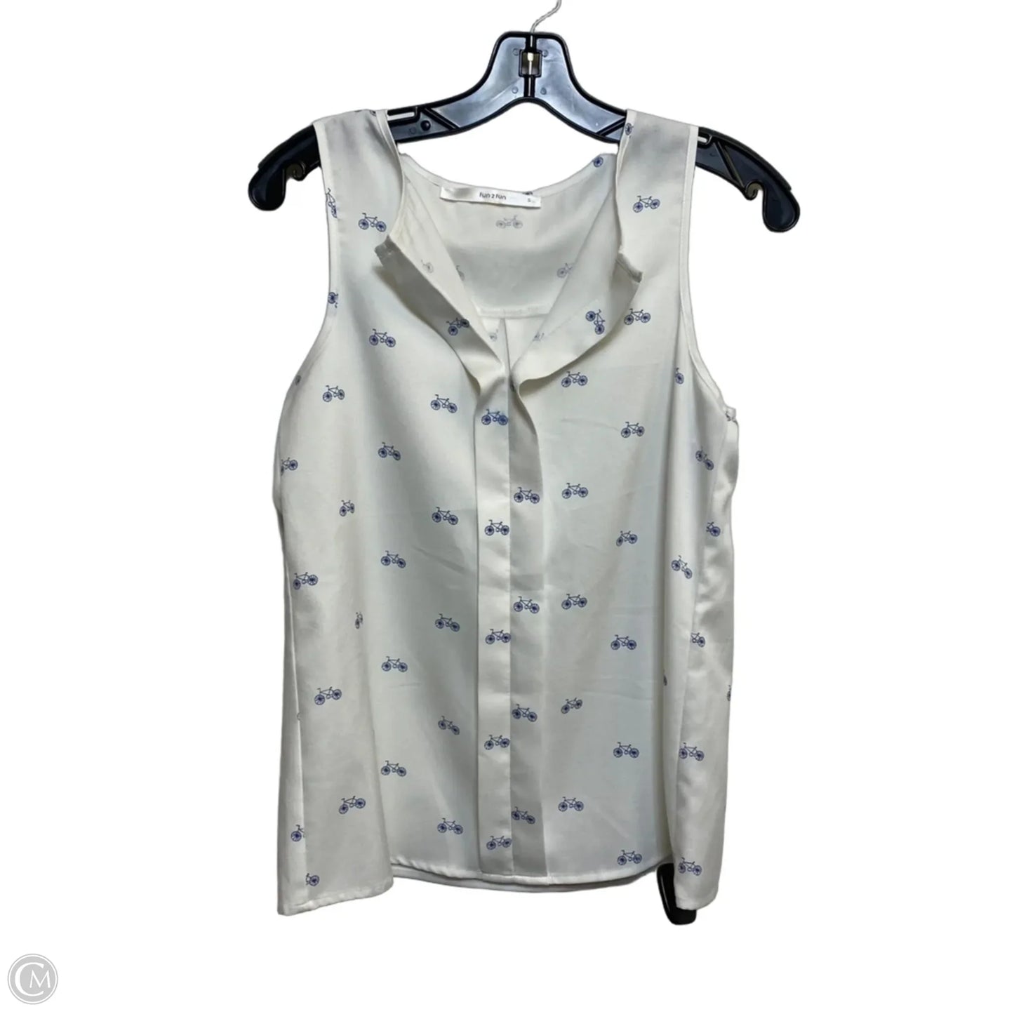 Top Sleeveless By Fun 2 Fun In White, Size: S
