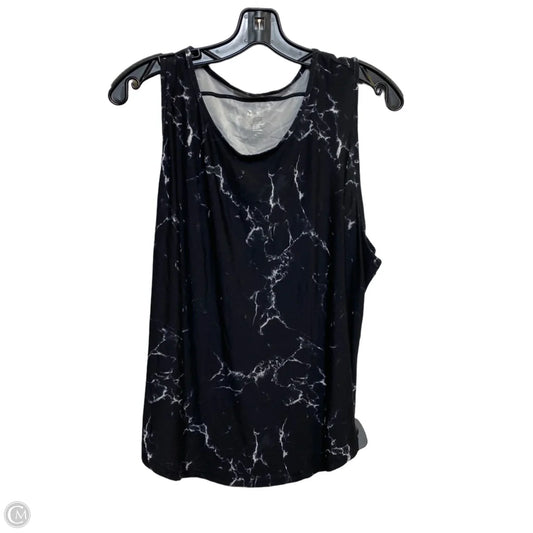 Athletic Tank Top By Buffbunny In Black & White, Size: Xl