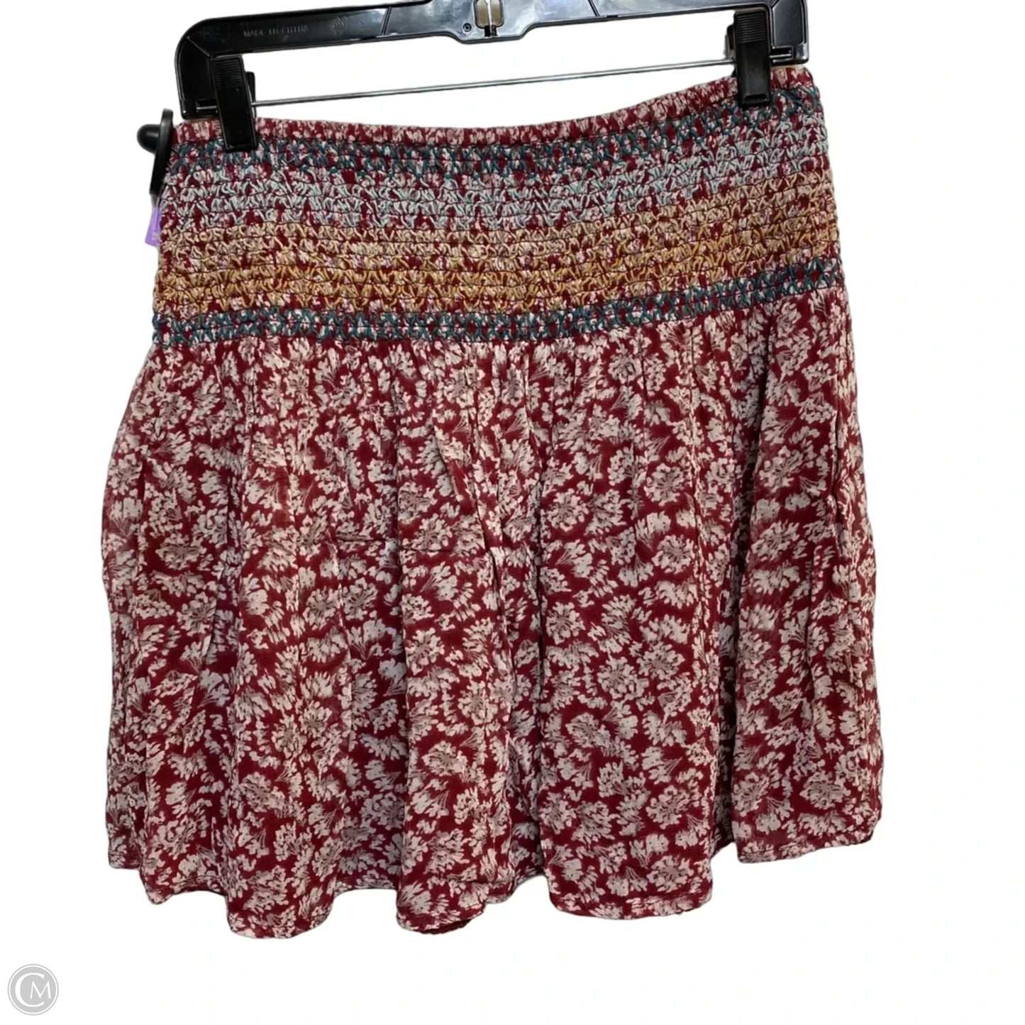 Skirt Mini & Short By Maeve In Red & White, Size: S