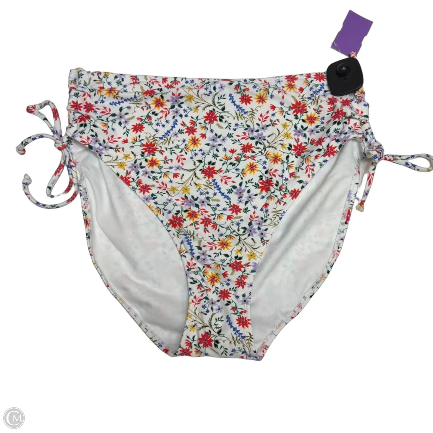 Swimsuit Bottom By Time And Tru In Floral Print, Size: Xl