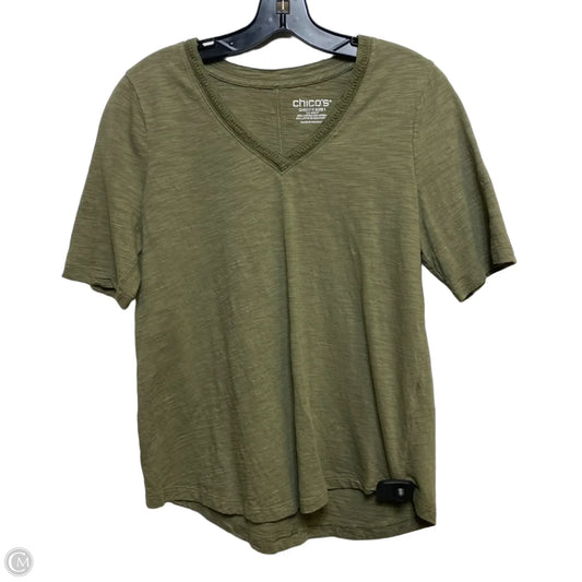 Top Short Sleeve By Chicos In Green, Size: M