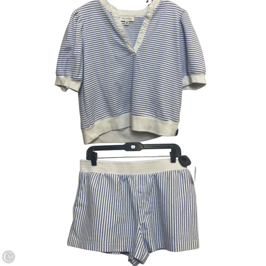 Shorts Set By Free Assembly In Blue & White, Size: L